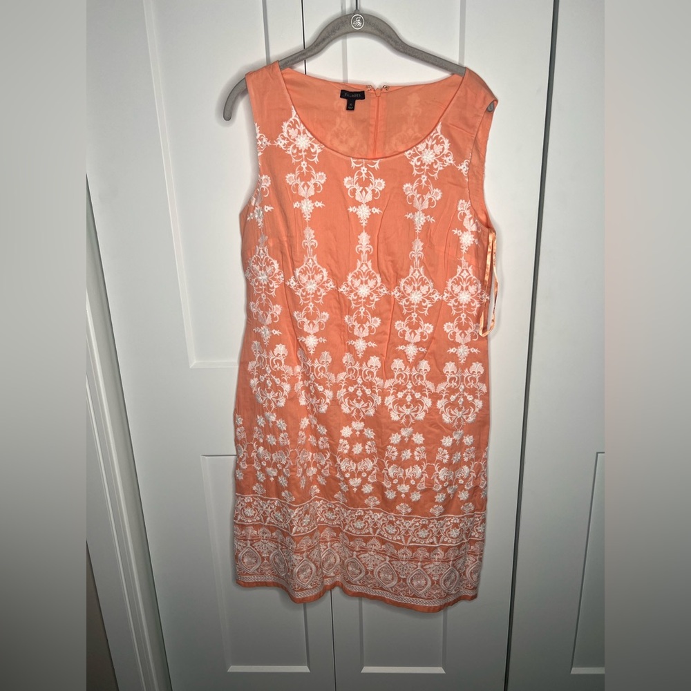 Talbots Paisley Boho Embroidered Sleeveless Dress Women’s Size 10
